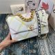 Chanel 19 Flap Bag White Rainbow Line