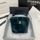 Chanel Flap Bag Green Shearling Lambskin Gold-Tone Metal AS2241 JK3657