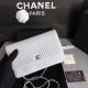 1:1 Chanel White Calfskin WOC Flap Shoulder Bag A33814 Silver - Optimized with Chanel brand keywords