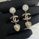 Chanel Earrings with Sparkling Crystals