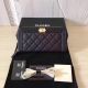 Chanel Boy Zip Around Wallet Cannage Pattern Black