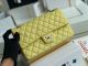 Chanel Classic Handbag in Lambskin with Silver Metal - Lemon Yellow